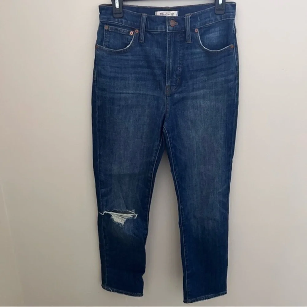 NEW Madewell Blue The Perfect Vintage High Rise Crop Mom Jeans BellBrook - Picture 2 of 13